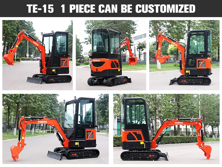 Chinese Hydraulic Crawler Small Digger 1.5 Ton Mini Excavator Mini Loader for Garden