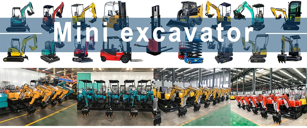 China 1.3 Ton Mini Bagger Hydraulic Small Digger Crawler Mini Excavator